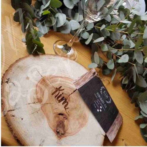 Wooden round placemat