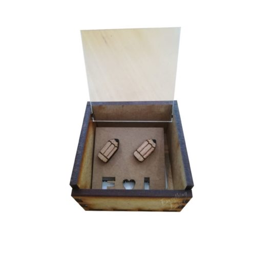 Pencil stud earrings