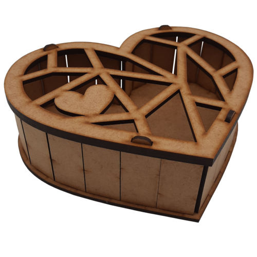 HEART BOX WITH GEOMETRIC LID