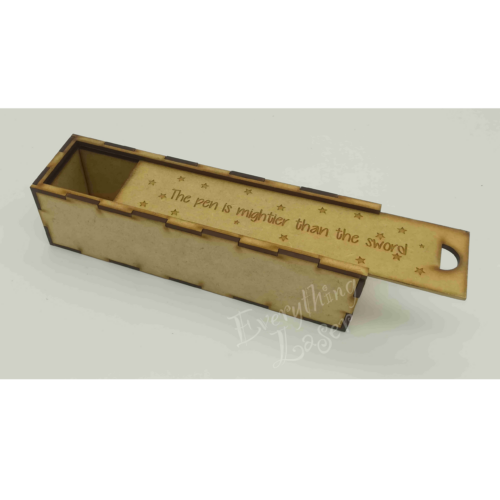 Slide open pencil box
