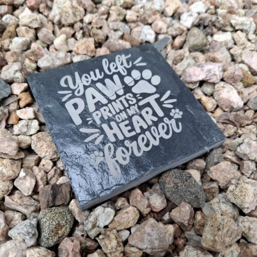 Pet Memorial Plaque - You left a pawprint on my heart