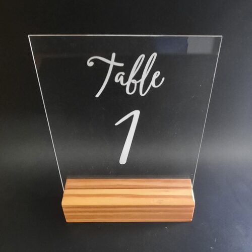 Acrylic table number