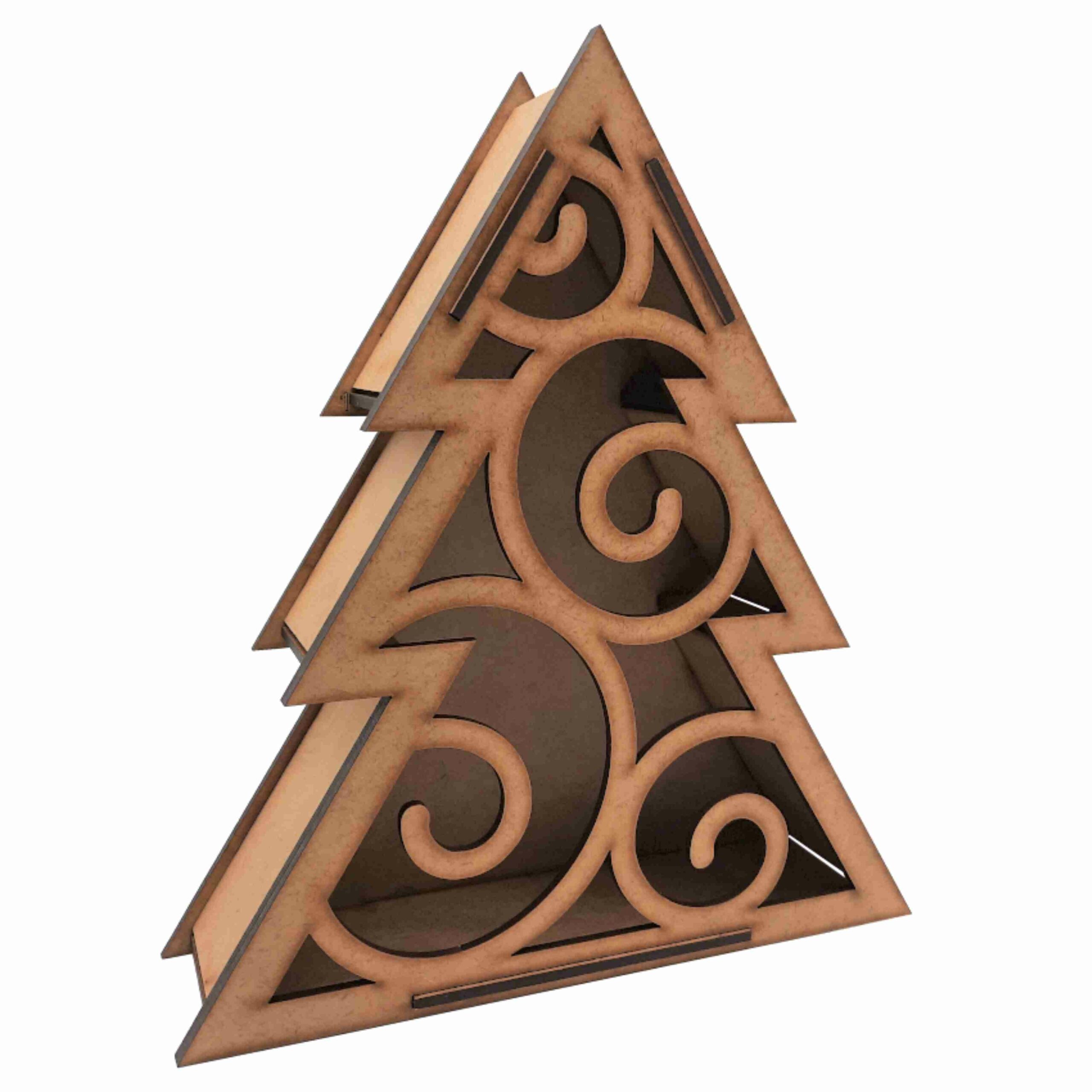 CHRISTMAS TREE BOX - SWIRLS