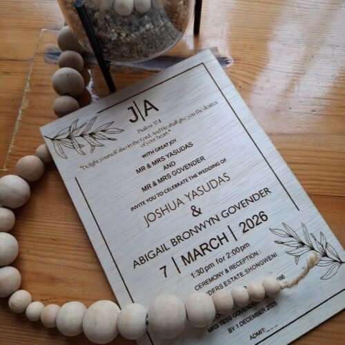 Wooden invitation A5