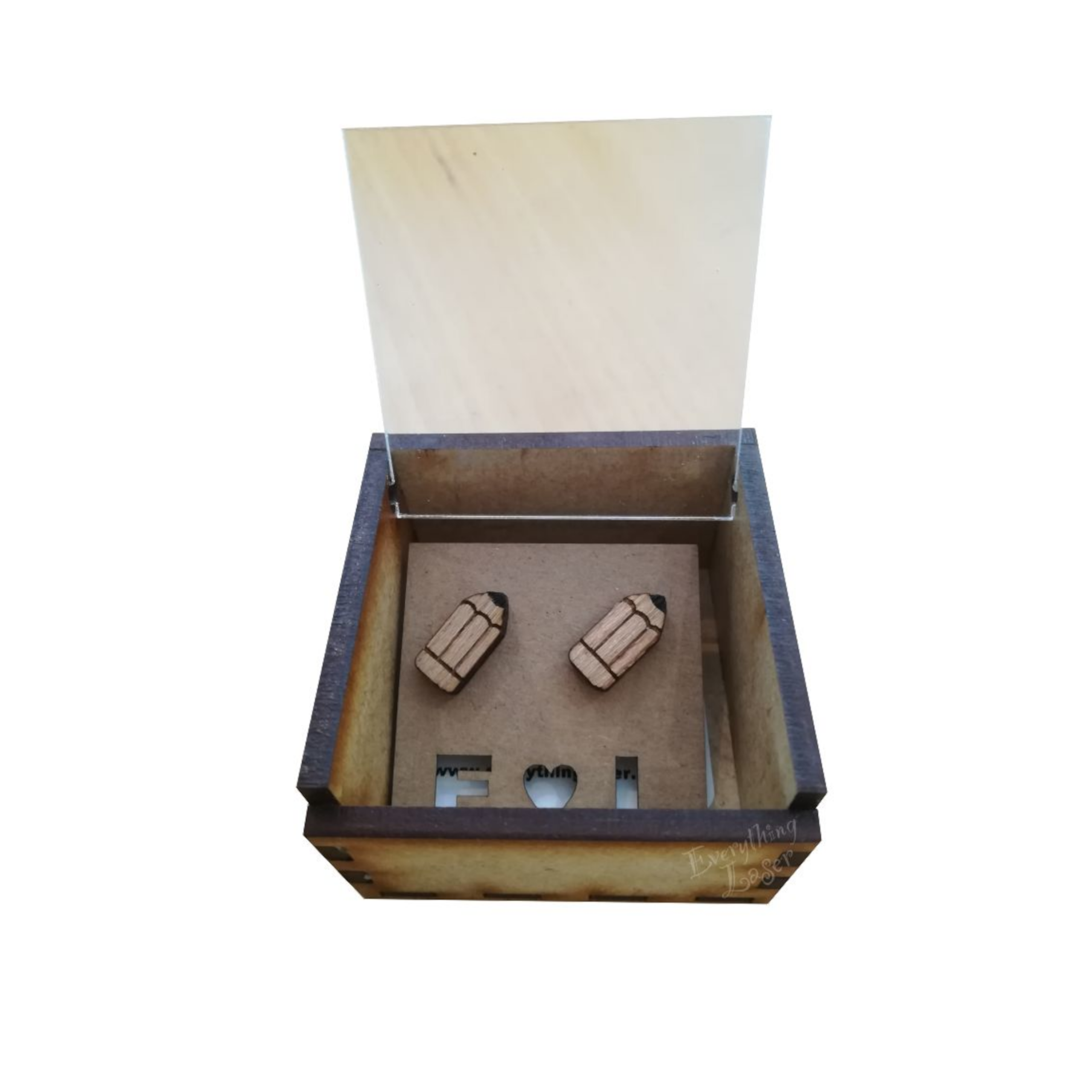 Pencil stud earrings