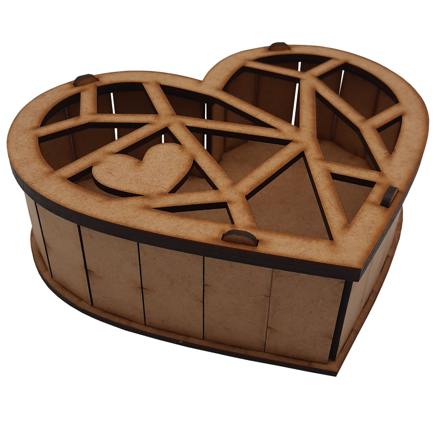 HEART BOX WITH GEOMETRIC LID