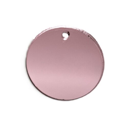Acrylic Keyring blanks. Pink Rose Gold Mirror – Pack of 10